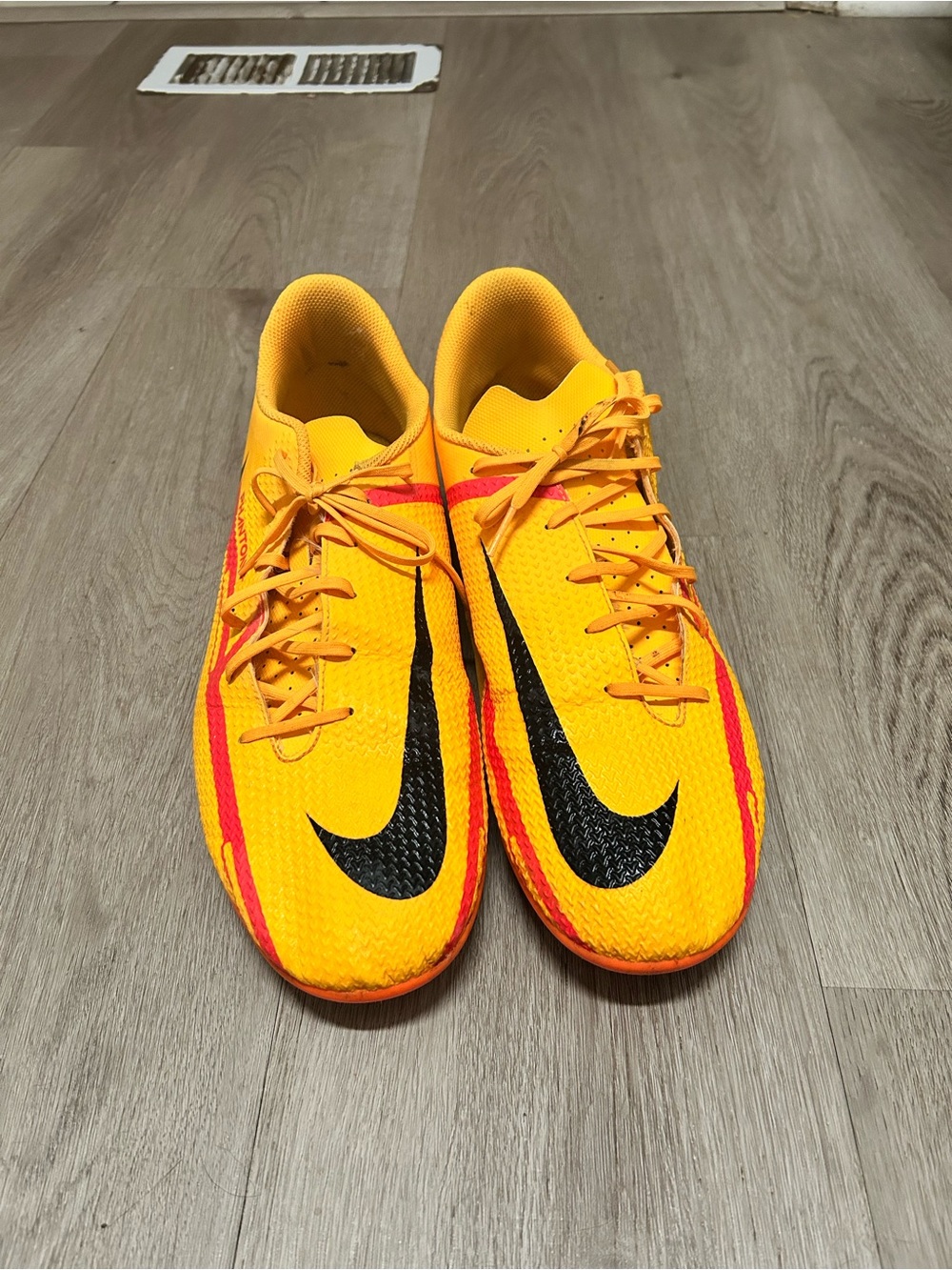 Nike Phantom Orange and Reddish/Pink Soccer Shoes with Black Swoosh